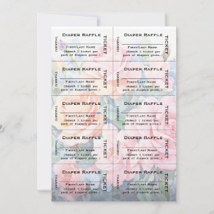 Invitation Tickets à gaufre rose Typographie ordinaire