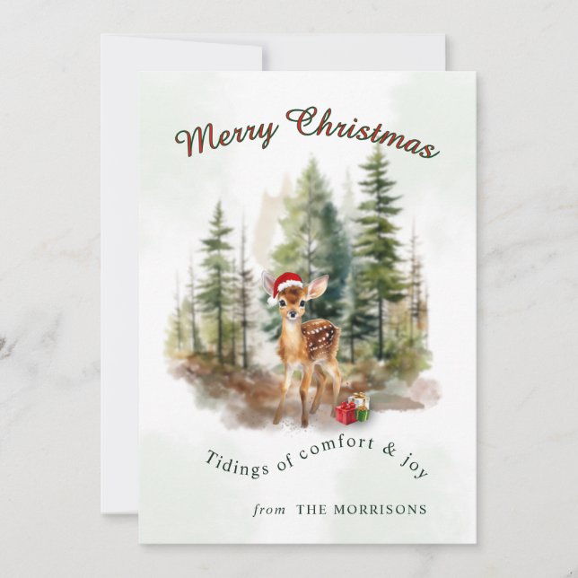 Invitation Tidings of Joy Christmas Greeting Card (Devant)