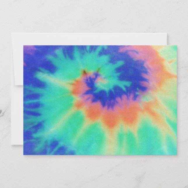 Invitation-Tie Dye Look Design Invitation (Front)