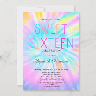 Invitation Tie teinture Cool tendance Douceur colorée 16