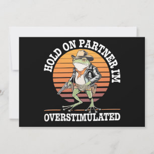 Invitation Tiens-toi partenaire je suis un cow-boy grenouille