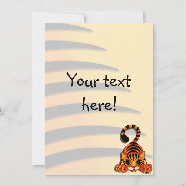 Invitation - Tiggy the Tiger (Front)