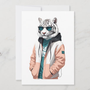 Invitation Tigre Portant un Sweat - shirt à capuche drôle Coo