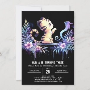 Invitation Tigre Whimsical Woodland