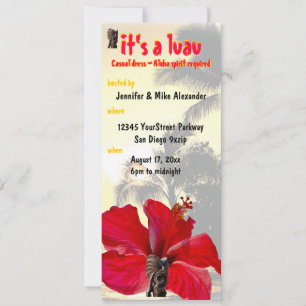 Invitation Tiki Palm Tree Luau
