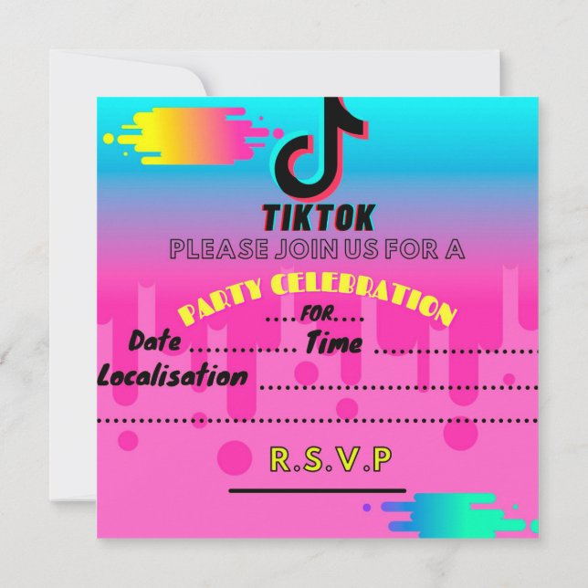 Invitation tiktok (Dos)