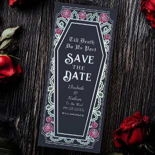 Invitation Till Death Do Us Part Blue Goth Save Date