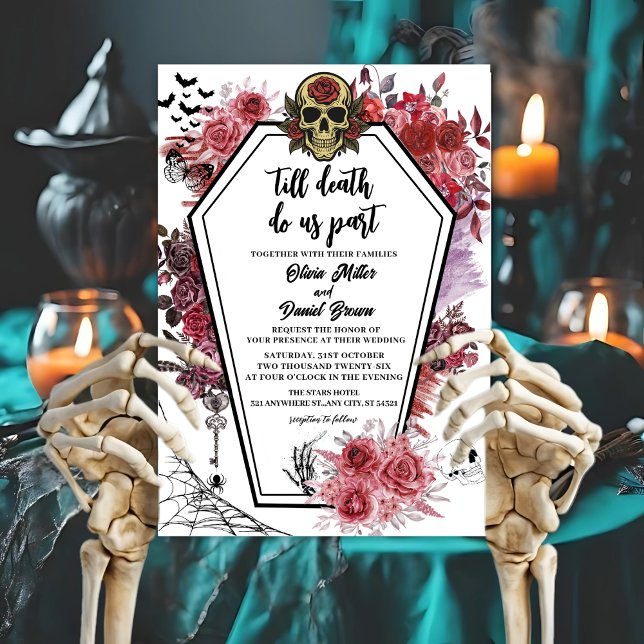 Invitation till death do us part Gothic Halloween Wedding (Créateur téléchargé)
