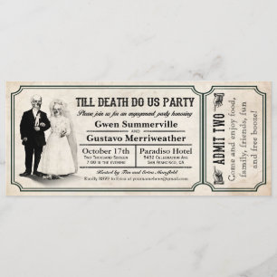 Invitation Till Death Do Us Party Engagement Party Billets