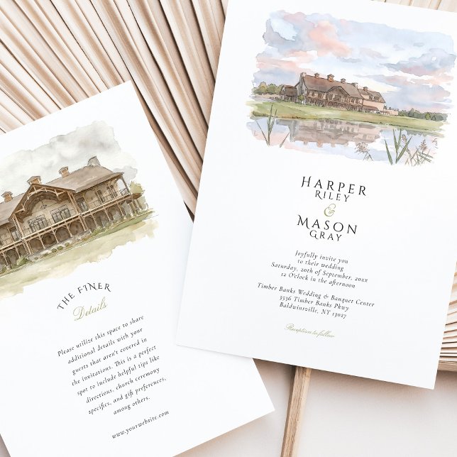 Invitation Timber Banks Wedding & Banquet Center (Créateur téléchargé)