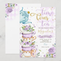 Time Four Tea Purple Floral 4e anniversaire ParTEA