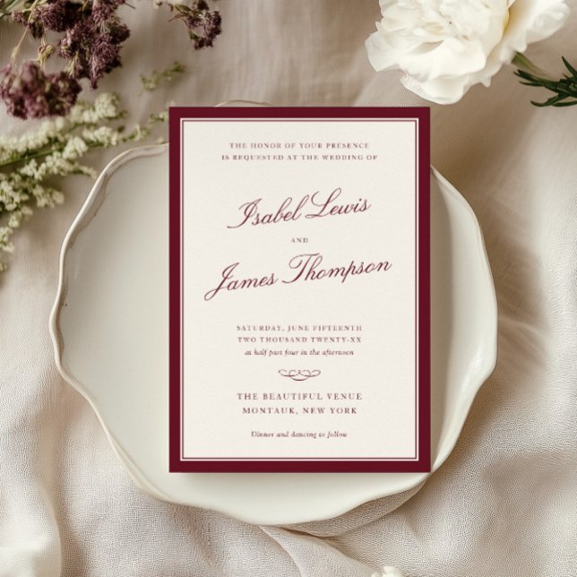 Invitation Timeless Elegance Wedding (Créateur téléchargé)