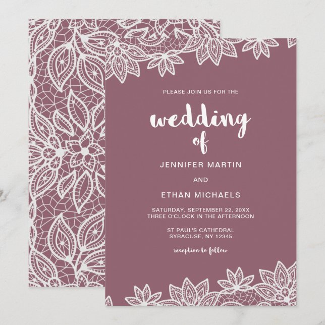 Invitation Timeless Wedding (Devant / Derrière)