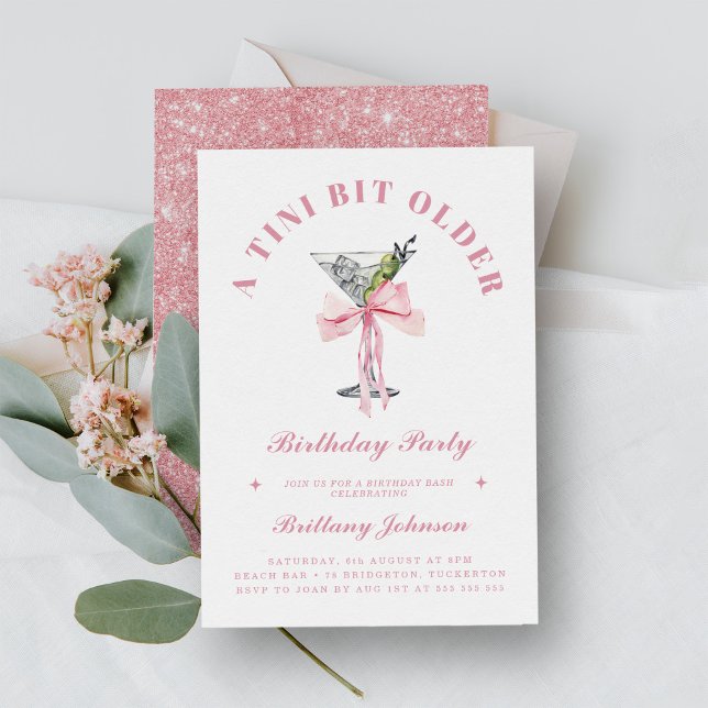 Invitation Tini Bit Ancien Chic Martini (Créateur téléchargé)