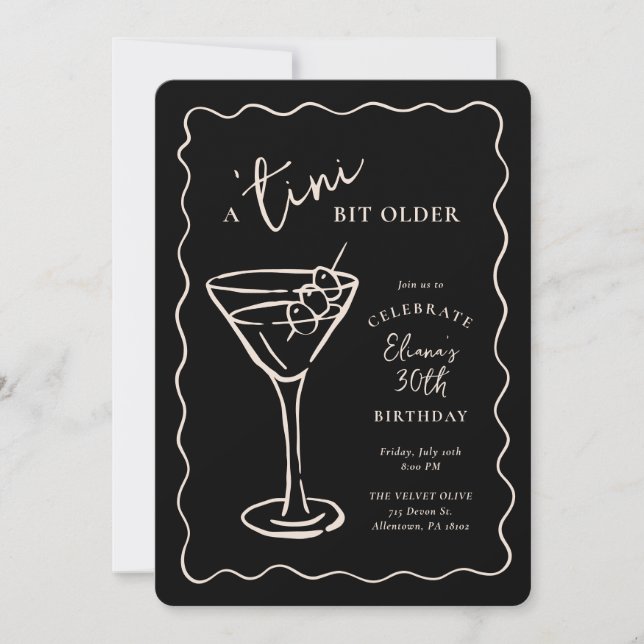 Invitation Tini Bit Anniversaire 30e fête d'anniversaire (Devant)