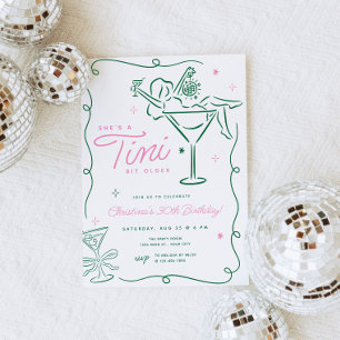 Invitation Tini Bit Anniversaire de Martini Whimsical
