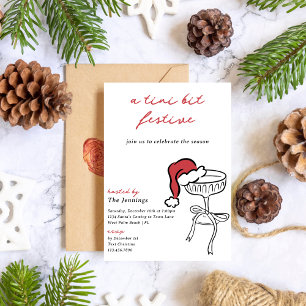 Invitation Tini Bit Festive Martini Fête de Cocktail de Noël