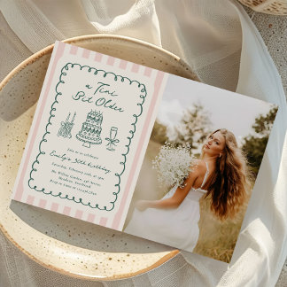 Invitation Tini Bit Older Hand Drawn 30th Birthday Photo