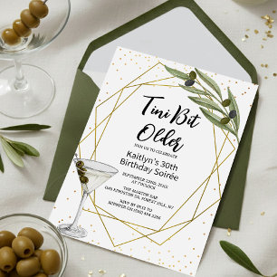 Invitation Tini Bit Older Martini Soirée Fête d'anniversaire 