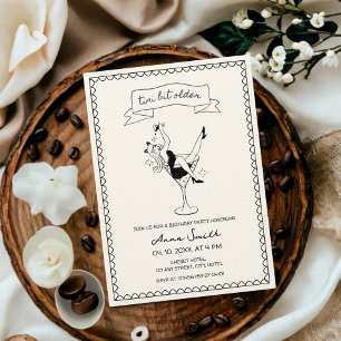 Invitation Tini Bit Plus Ancien Cocktail Mains Tirées Unique 