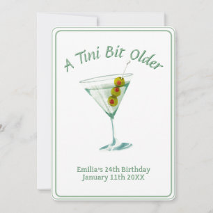 Invitation Tini Bit Plus Ancien - Thème Boisson Olive