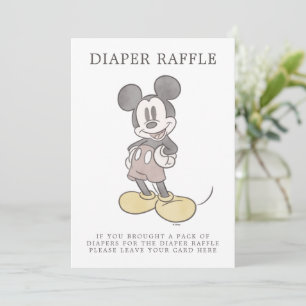 Invitation Tirage au sort de couche bébé Shower aquarelle Mic