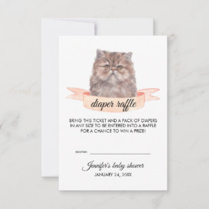 Invitation Tirage de couche pour chat persan