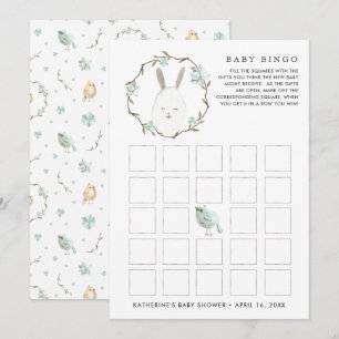 Invitation Tirage de Pâques Bingo Baby Shower de Printemps