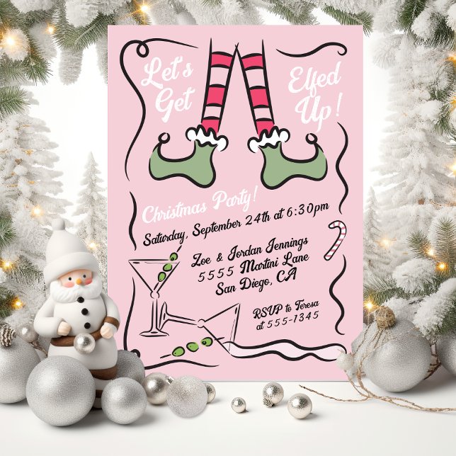 Invitation Tiré à la main On se lasse la fête de Noël (Créateur téléchargé)