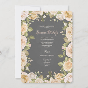 Invitation tirée à la main par le Rose