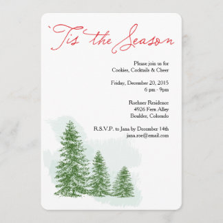 Invitation Tis l'invitation de fête de vacances d'hiver de