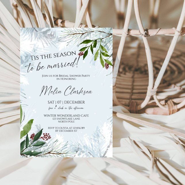 Invitation Tis Season to Be Married Christmas Bridal Shower  (Créateur téléchargé)