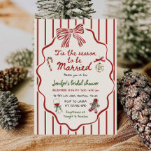 Tis The Season Hand Drawn Christmas Bridal Shower