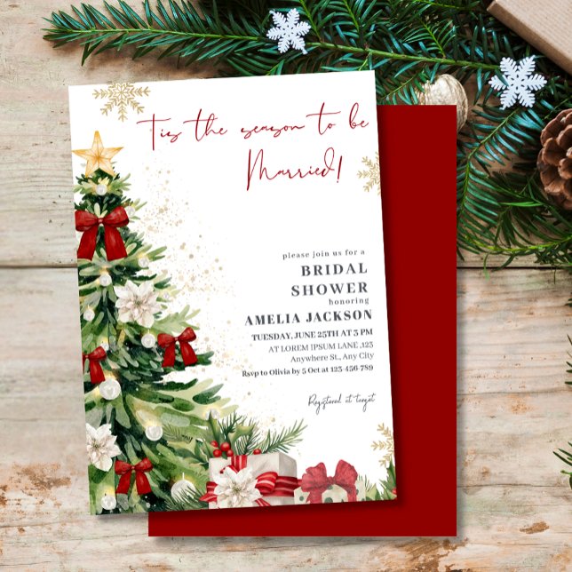 Invitation Tis the Season to Be Married Winter Bridal Shower (Créateur téléchargé)