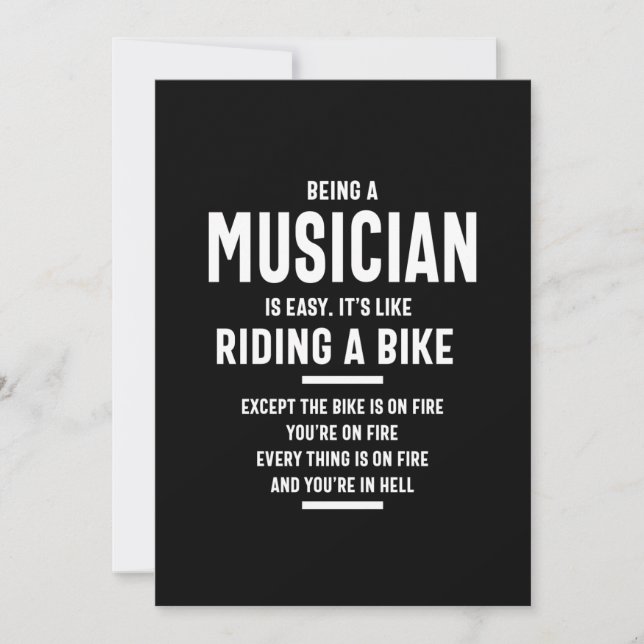 Invitation Titre du travail du musicien Cadeau (Devant)