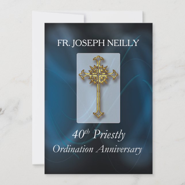 Invitation to 40th Ordination Anniversary Custom N (Front)