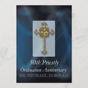 Invitation to 50th Ordination Anniversary Custom N
