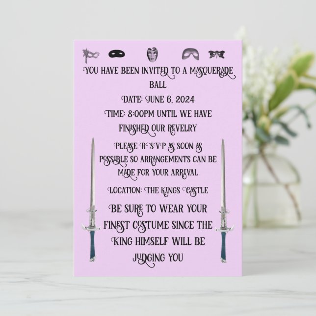 Invitation to a Masquerade Ball (Standing Front)