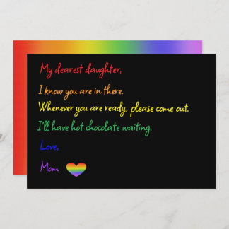 Invitation to Coming Out To Daughter from Mom