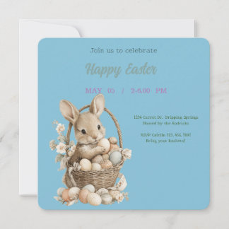 invitation to Easter with Peter Rabbit