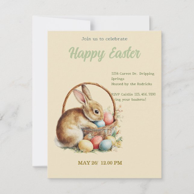 invitation to Easter with Peter Rabbit (Devant)
