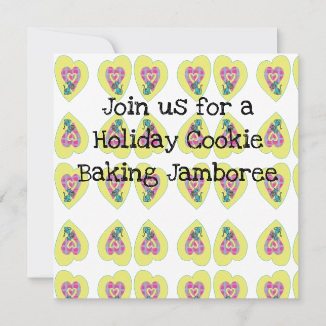 Invitation to Holiday cookie baking party. (Front)