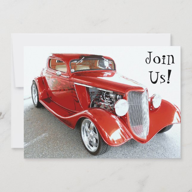 Invitation to Retirement Party, Birthday, Car Show (Front)