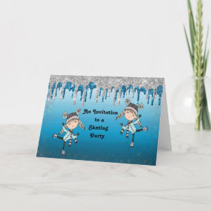 Invitation to Skating Party for Birthday
