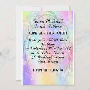 Invitation to Wedding with Designer Background