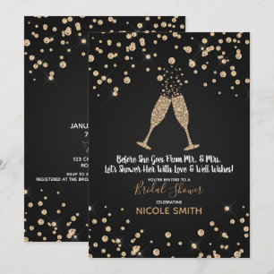 Invitation Toast au Champagne et Diamants pour une Soirée de 