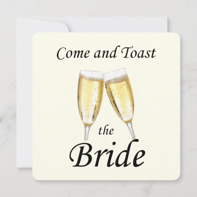 Invitation Toast de la mariée Bachelorette Party ivoire (Devant)