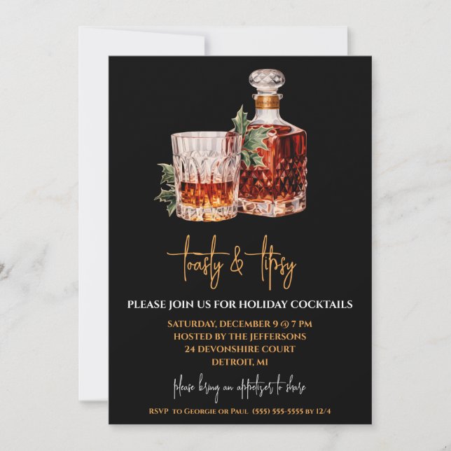 Invitation Toasty & Tipsy, Ecosse, Cocktail de vacances (Devant)