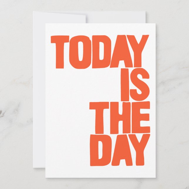 Invitation Today is the day (Devant)