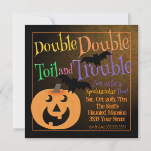 Invitation Toil et les problèmes Éffrayant Halloween Party In